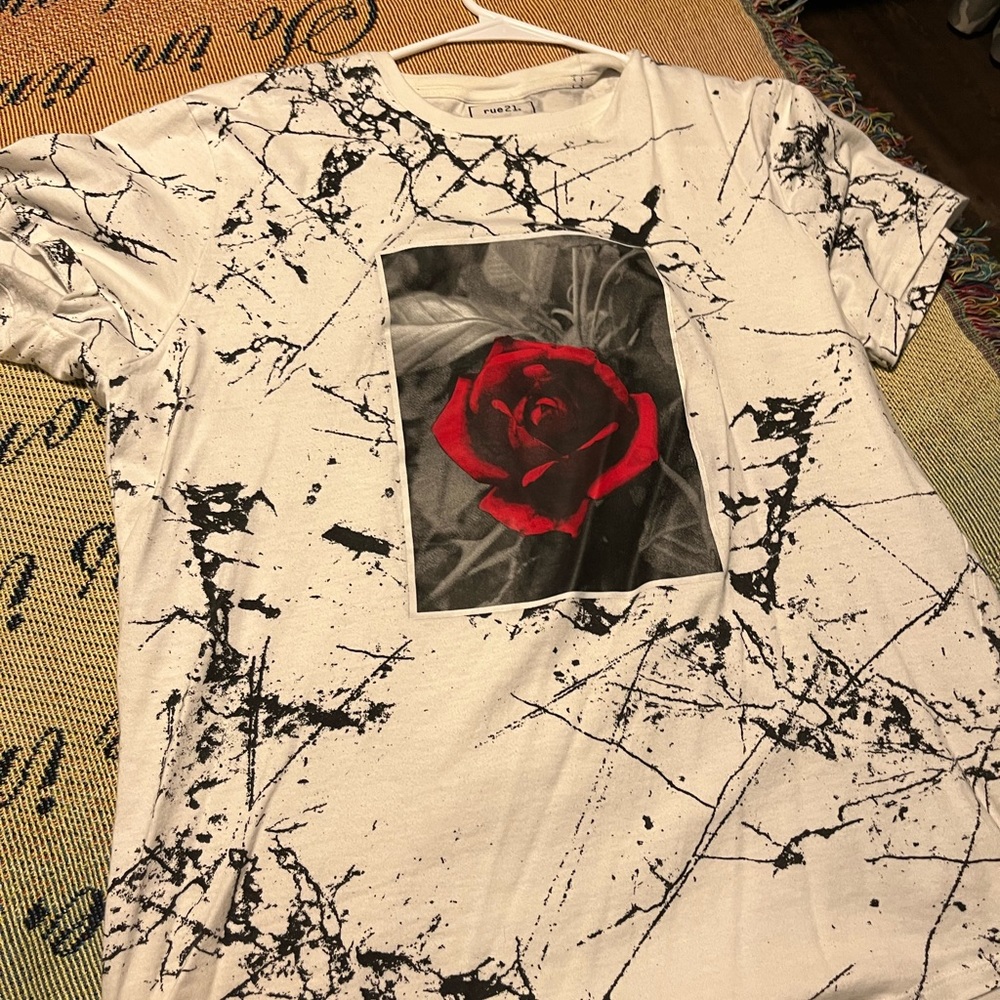 Rose black crackle shirt